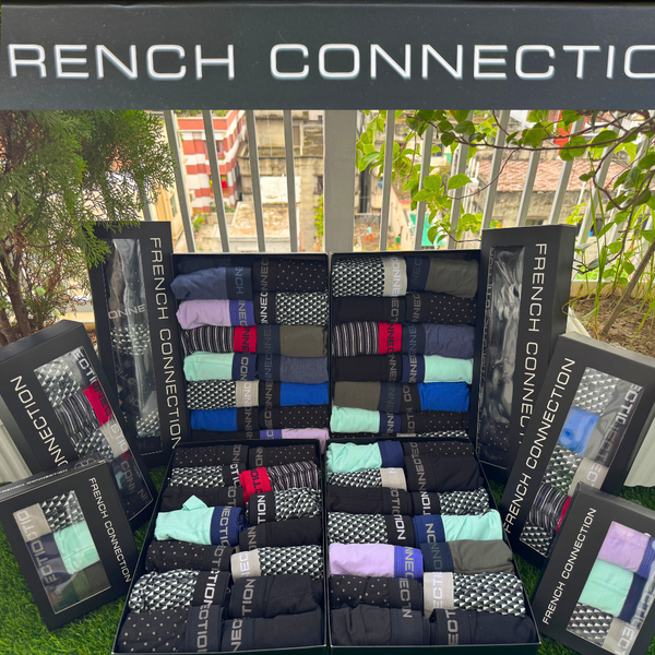 Original French Connection Men's 14 Pack Premium Cotton Boxer Shorts – Breathable, Comfortable & Stylish Everyday Essentials