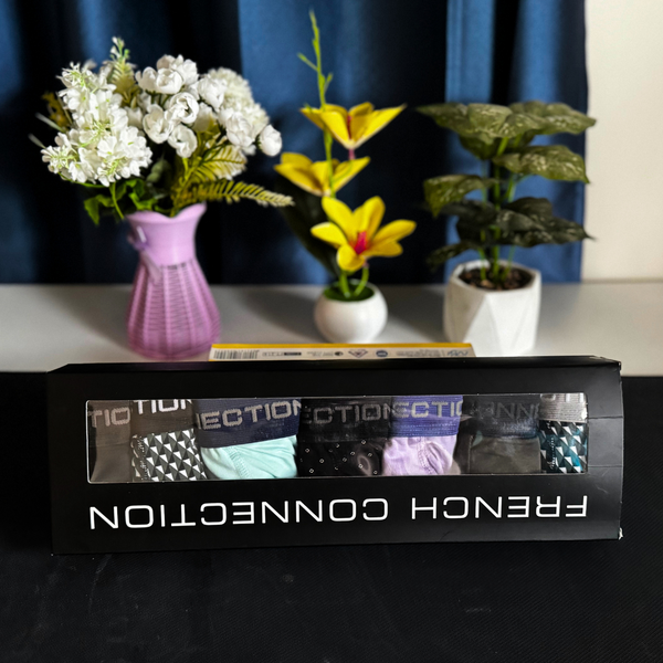 Original French Connection Men's 7 Pack Premium Cotton Boxer Shorts – Breathable, Comfortable & Stylish Everyday Essentials