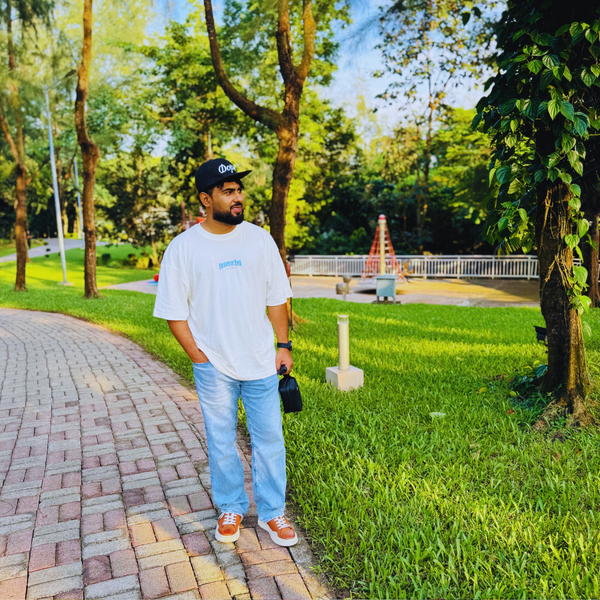 Men’s Black Oversized Drop Shoulder T-Shirt: Black Elegance with Full DFT Printing