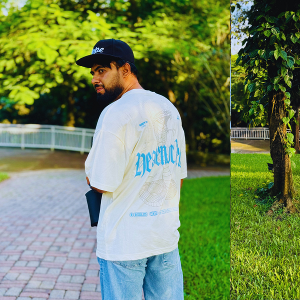 Men’s Black Oversized Drop Shoulder T-Shirt: Black Elegance with Full DFT Printing