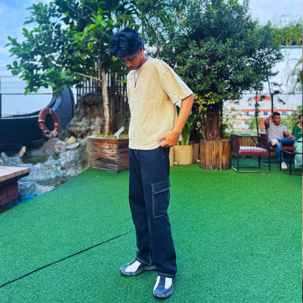 Versatile Light Beige Original Export Crop Tee for Trendy Vibes