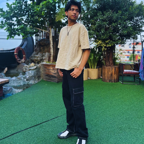 Versatile Light Beige Original Export Crop Tee for Trendy Vibes