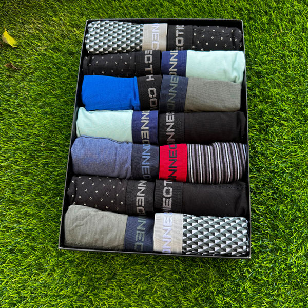 Original French Connection Men's 14 Pack Premium Cotton Boxer Shorts – Breathable, Comfortable & Stylish Everyday Essentials